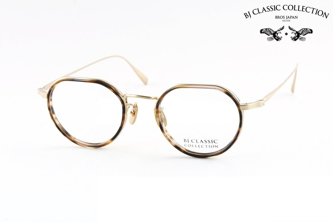 【菊池風磨さん着用】BJ CLASSIC メガネ PREM-124CW NT C-1-30 クラウンパント セルロイド チタン クラシカル 丸メガネ BJクラシック 鯖江 日本製 正規品