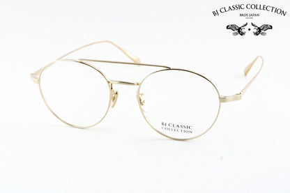 【北村匠海さん着用】BJ CLASSIC メガネ PREM-125NT C-1 ツーブリッジ ラウンド チタン クラシカル BJクラシック 鯖江 日本製 正規品