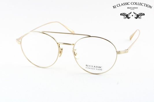 【北村匠海さん着用】BJ CLASSIC メガネ PREM-125NT C-1 ツーブリッジ ラウンド チタン クラシカル BJクラシック 鯖江 日本製 正規品