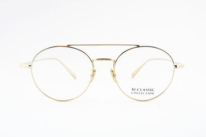 【北村匠海さん着用】BJ CLASSIC メガネ PREM-125NT C-1 ツーブリッジ ラウンド チタン クラシカル BJクラシック 鯖江 日本製 正規品