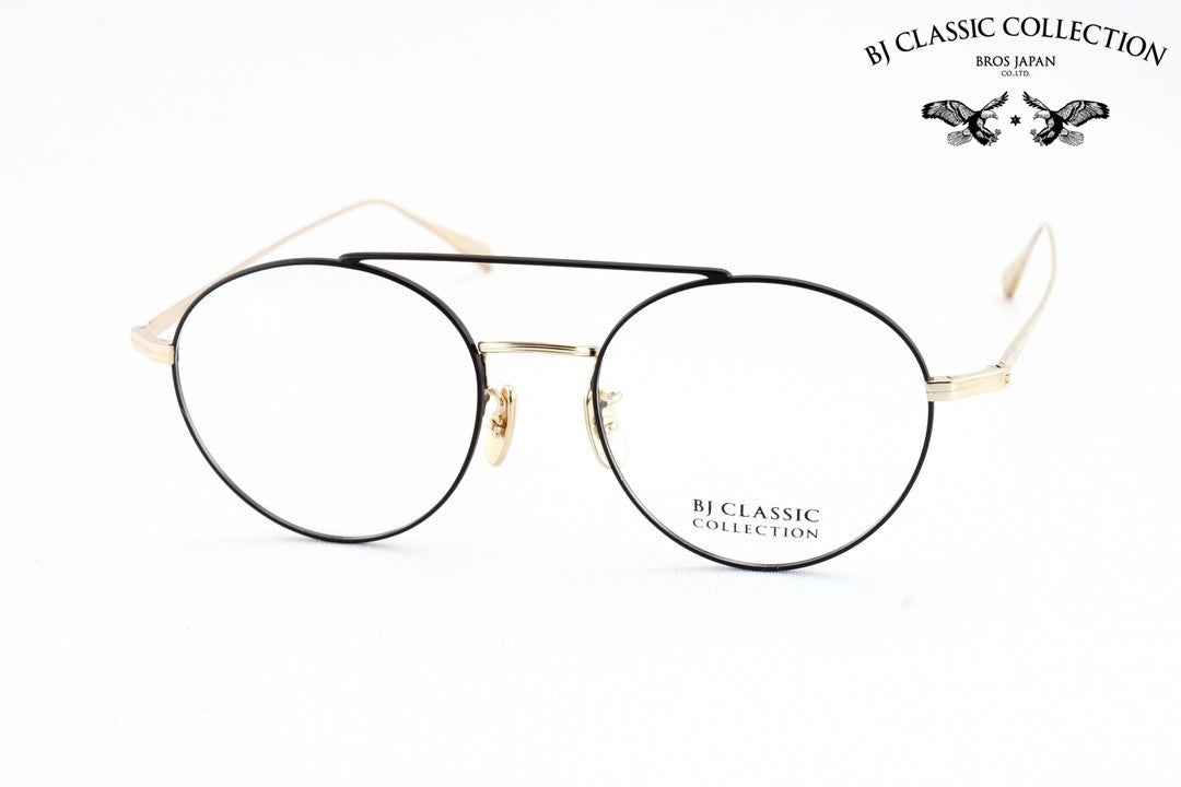 【田中樹さん着用】BJ CLASSIC メガネ PREM-125S NT C-1-1W ツーブリッジ ラウンド チタン クラシカル BJクラシック 鯖江 日本製 正規品