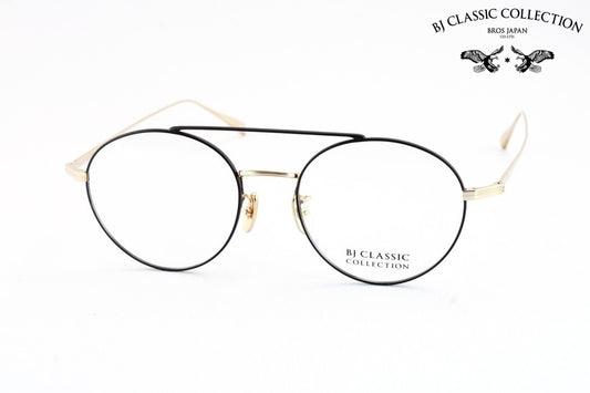 【田中樹さん着用】BJ CLASSIC メガネ PREM-125S NT C-1-1W ツーブリッジ ラウンド チタン クラシカル BJクラシック 鯖江 日本製 正規品