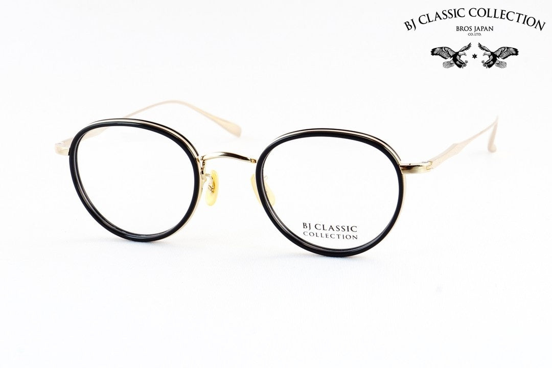 BJ CLASSIC メガネ PREM-137CW LT C-1-1 ボストン コンビ セルロイド チタン クラシカル BJクラシック 鯖江 日本製 正規品