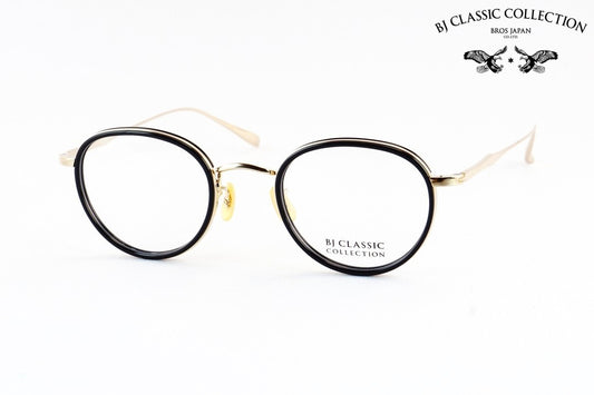 BJ CLASSIC メガネ PREM-137CW LT C-1-1 ボストン コンビ セルロイド チタン クラシカル BJクラシック 鯖江 日本製 正規品