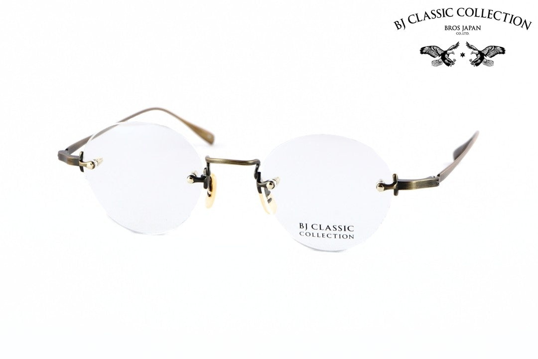 BJ CLASSIC メガネ PREM-205 NT C-3 ツーポイント 縁無し ボストン チタン クラシカル BJクラシック 鯖江 日本製 正規品