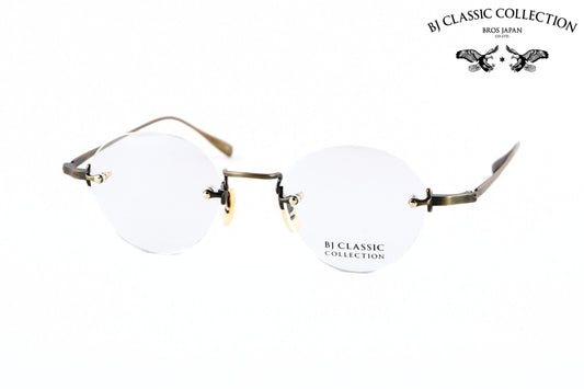 BJ CLASSIC メガネ PREM-205 NT C-3 ツーポイント 縁無し ボストン チタン クラシカル BJクラシック 鯖江 日本製 正規品