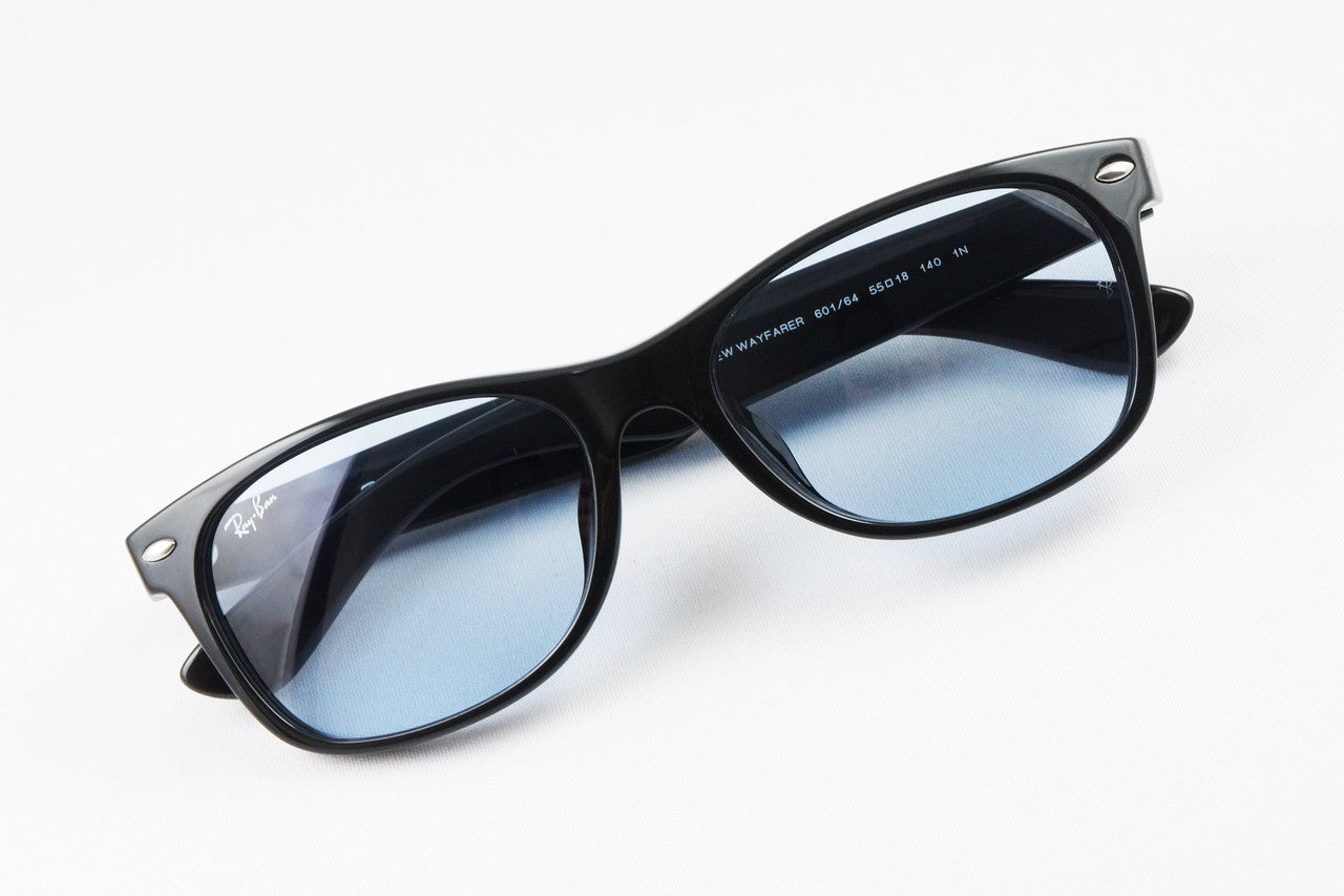 【純正ライトカラー】Ray-Ban サングラス NEW WAYFARER RB2132-F 601/64 55サイズ ウェリントン ニューウェイファーラー レイバン 正規品 ブルー