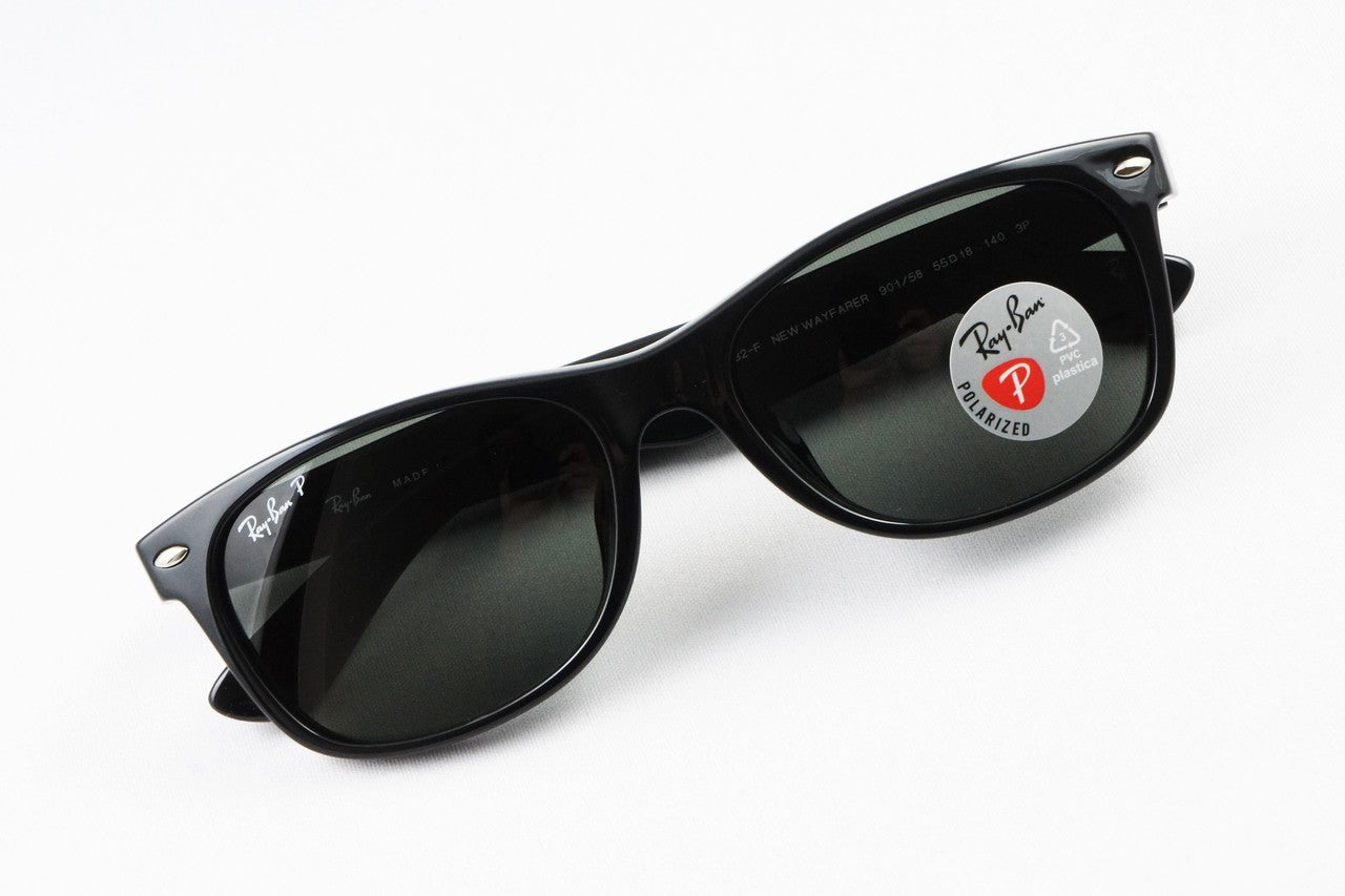 Ray-Ban 偏光 サングラス NEW WAYFARER RB2132-F 901/58 55サイズ ウェリントン ニューウェイファーラー レイバン 正規品