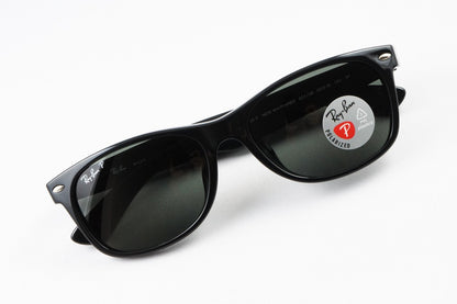 Ray-Ban 偏光 サングラス NEW WAYFARER RB2132-F 901/58 55サイズ ウェリントン ニューウェイファーラー レイバン 正規品