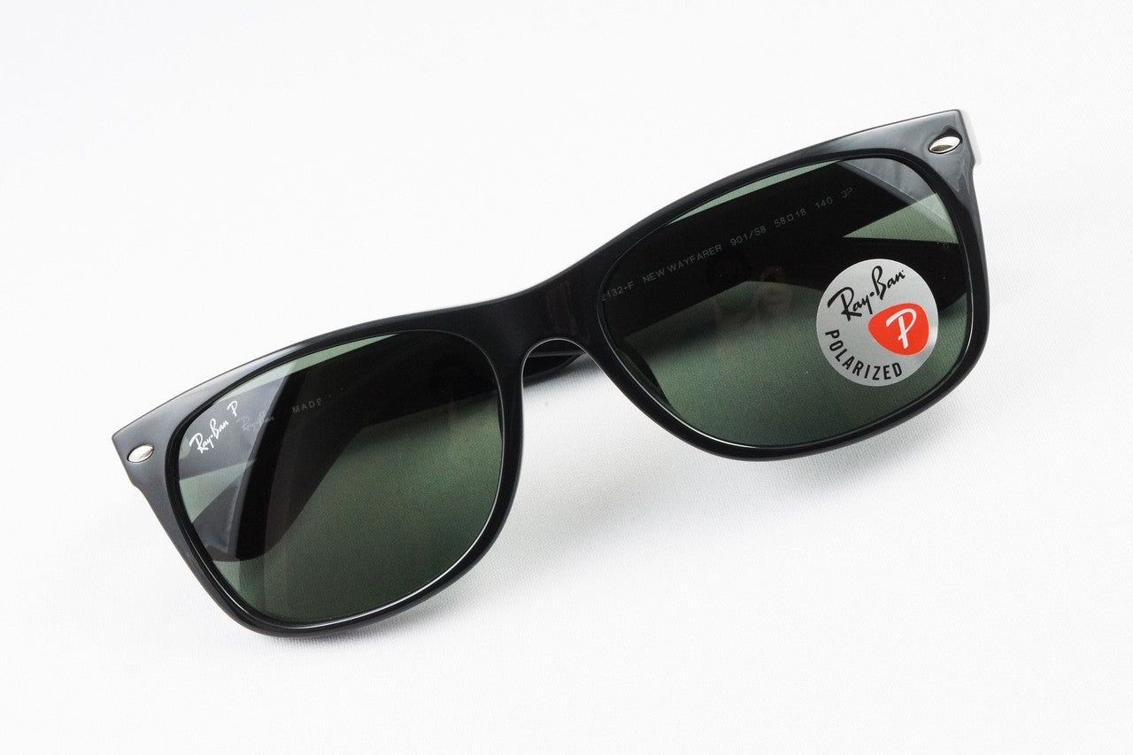Ray-Ban 偏光 サングラス NEW WAYFARER RB2132-F 901/58 58サイズ ウェリントン ニューウェイファーラー レイバン 正規品