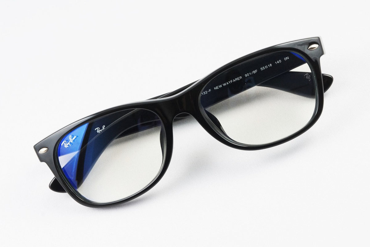 Ray-Ban メガネ ブルーライトカット NEW WAYFARER RB2132-F 901/BF 55サイズ 58サイズ ウェリントン ニューウェイファーラー レイバン 正規品