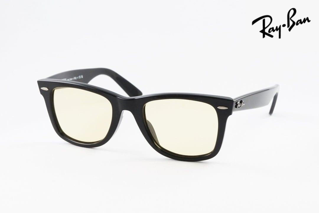 【純正ライトカラー】Ray-Ban サングラス RB2140-F 901/R6 52サイズ Wayfarer ウェリントン レイバン 正規品 イエロー