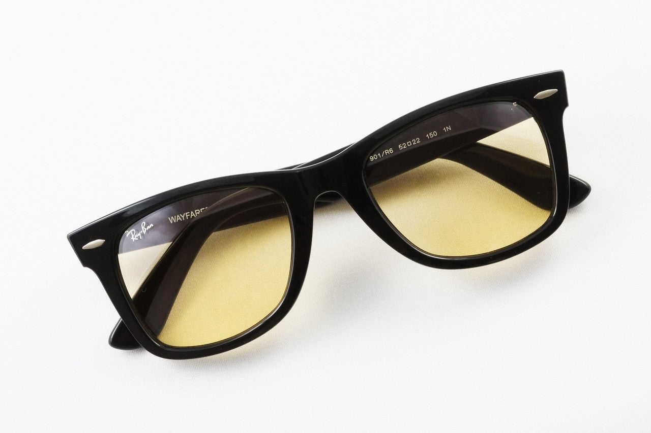 【純正ライトカラー】Ray-Ban サングラス RB2140-F 901/R6 52サイズ Wayfarer ウェリントン レイバン 正規品 イエロー