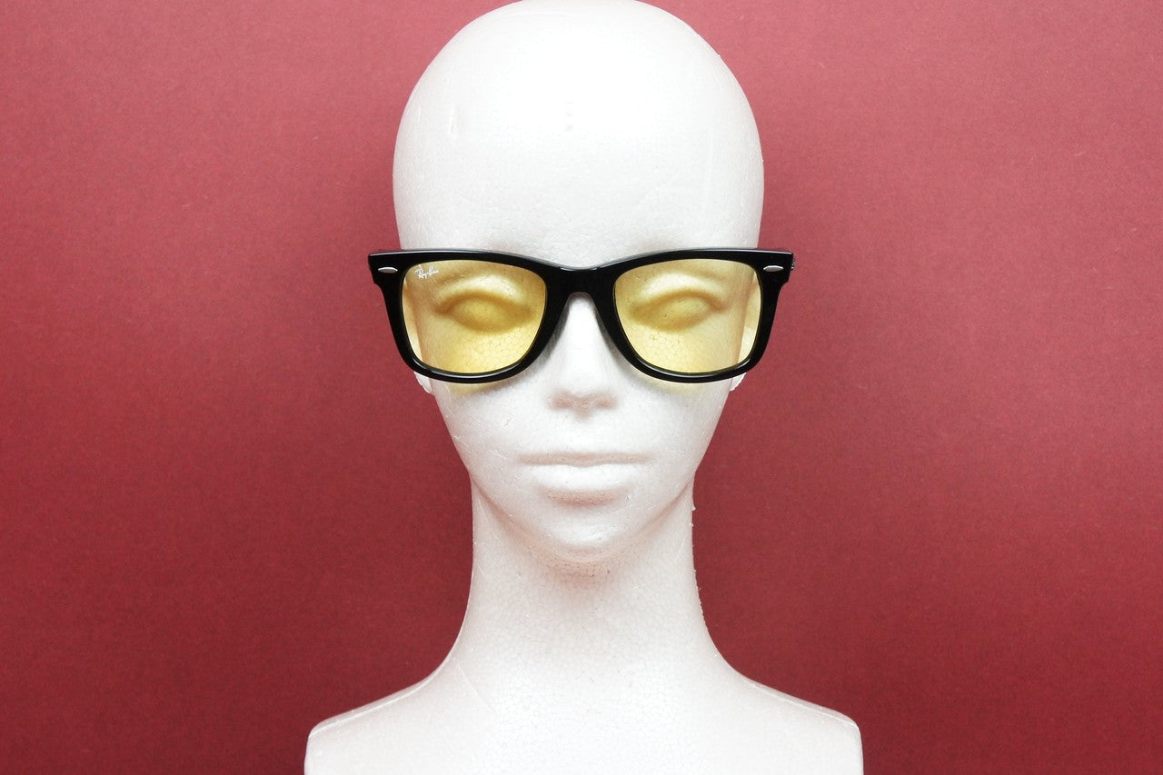 【純正ライトカラー】Ray-Ban サングラス RB2140-F 901/R6 52サイズ Wayfarer ウェリントン レイバン 正規品 イエロー