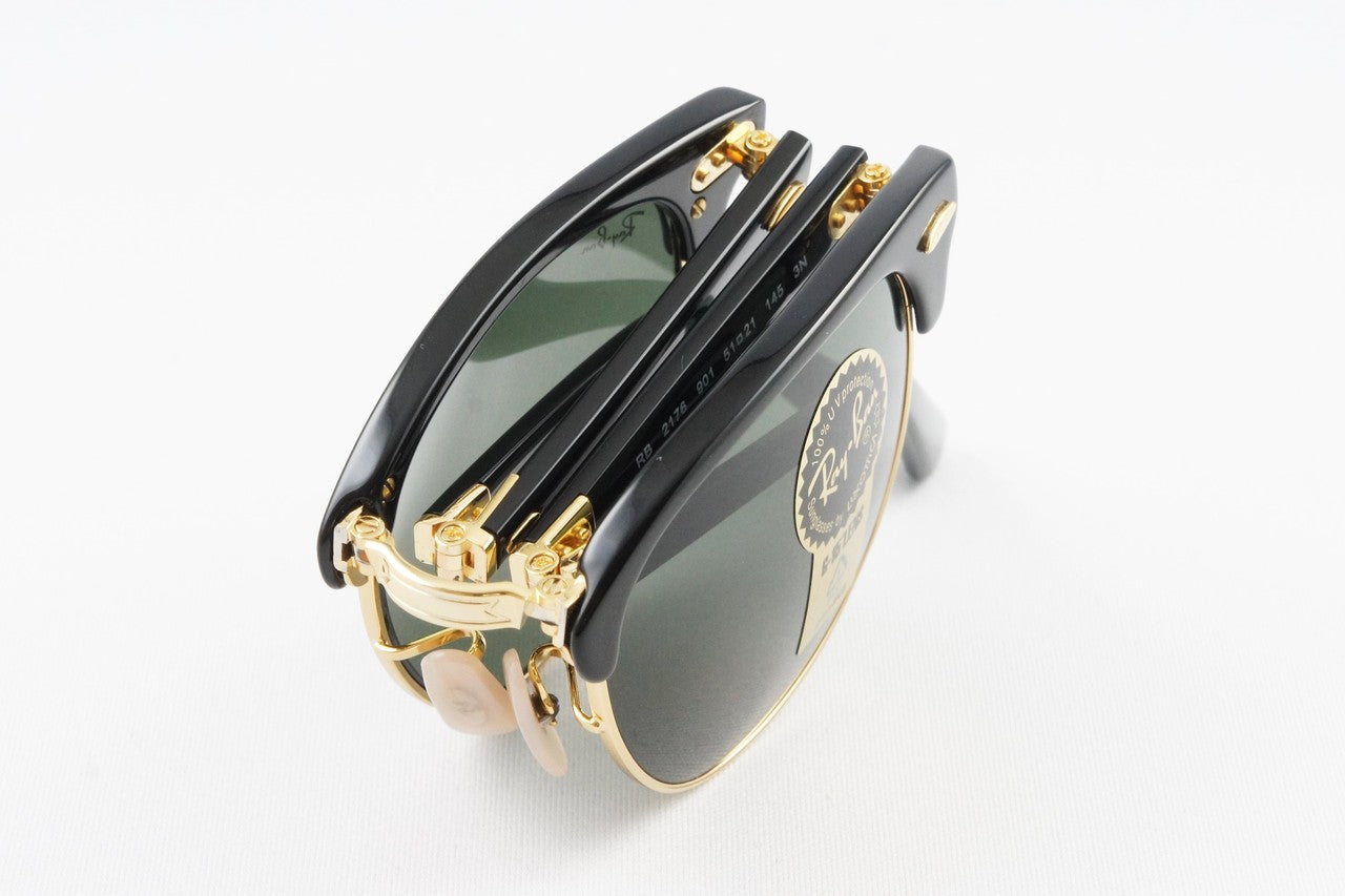 Ray-Ban 折りたたみ サングラス RB2176 901 CLUBMASTER FOLDING フォールディング クラシック サーモント ブロー レイバン 正規品