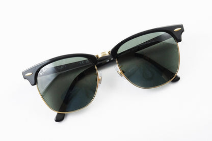 Ray-Ban 偏光 サングラス CLUBMASTER RB3016-F 901/58 55サイズ クラシック サーモント ブロー クラブマスター レイバン 正規品