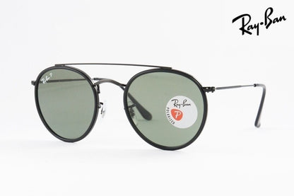 Ray-Ban 偏光 サングラス RB3647-N 002/58 51サイズ ラウンド ボストン ツーブリッジ クラシカル レイバン 正規品