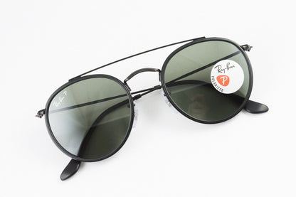 Ray-Ban 偏光 サングラス RB3647-N 002/58 51サイズ ラウンド ボストン ツーブリッジ クラシカル レイバン 正規品