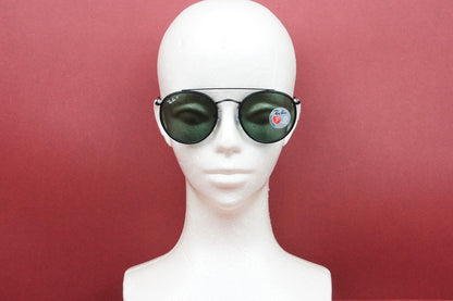 Ray-Ban 偏光 サングラス RB3647-N 002/58 51サイズ ラウンド ボストン ツーブリッジ クラシカル レイバン 正規品