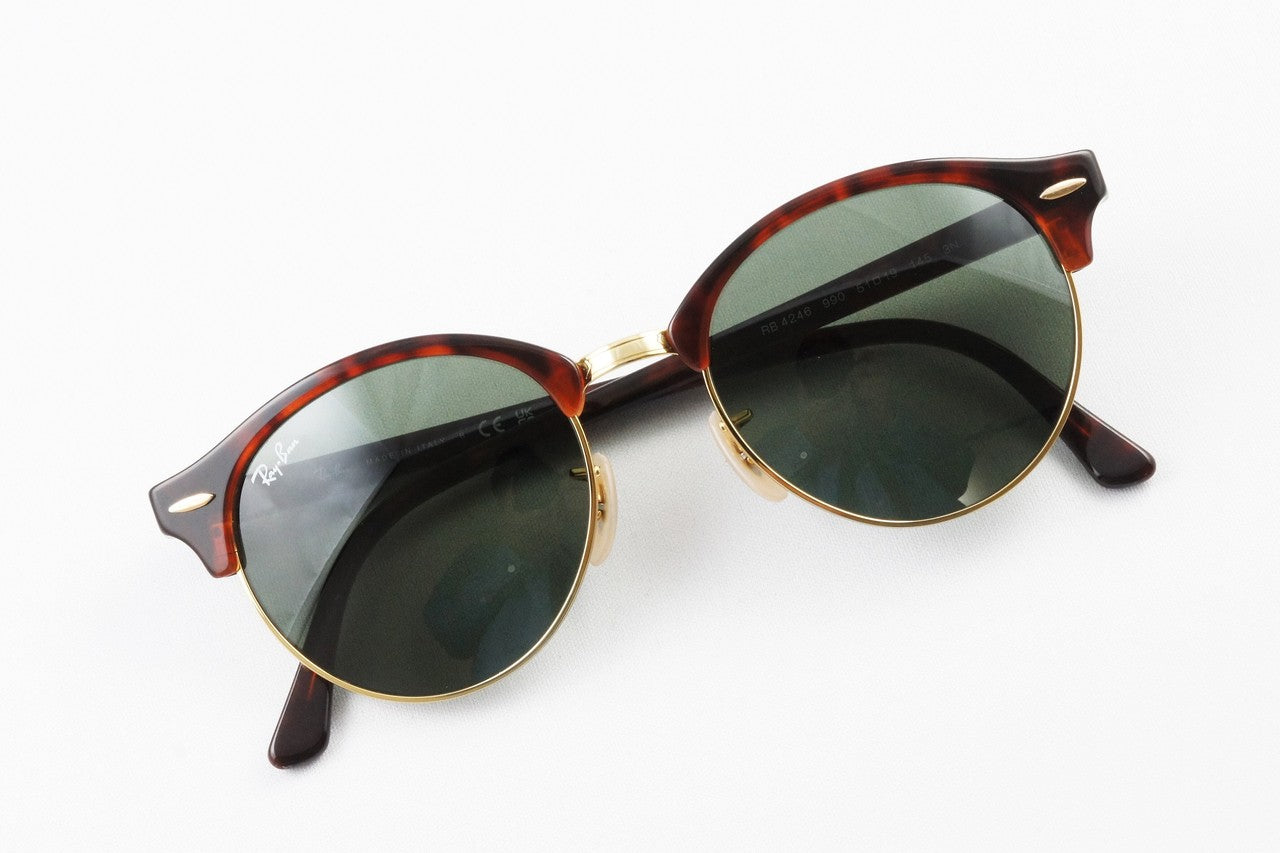 【高橋海斗さん着用】Ray-Ban サングラス RB4246 990 51サイズ CLUBROUND サーモント ブロー ボストン クラブラウンドレイバン 正規品