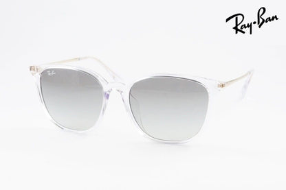 【松島聡さん着用】Ray-Ban クリア サングラス RB4348D 6447/11 57サイズ ウェリントン レイバン 正規品