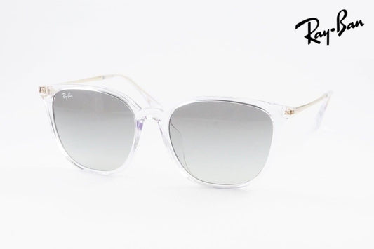 【松島聡さん着用】Ray-Ban クリア サングラス RB4348D 6447/11 57サイズ ウェリントン レイバン 正規品