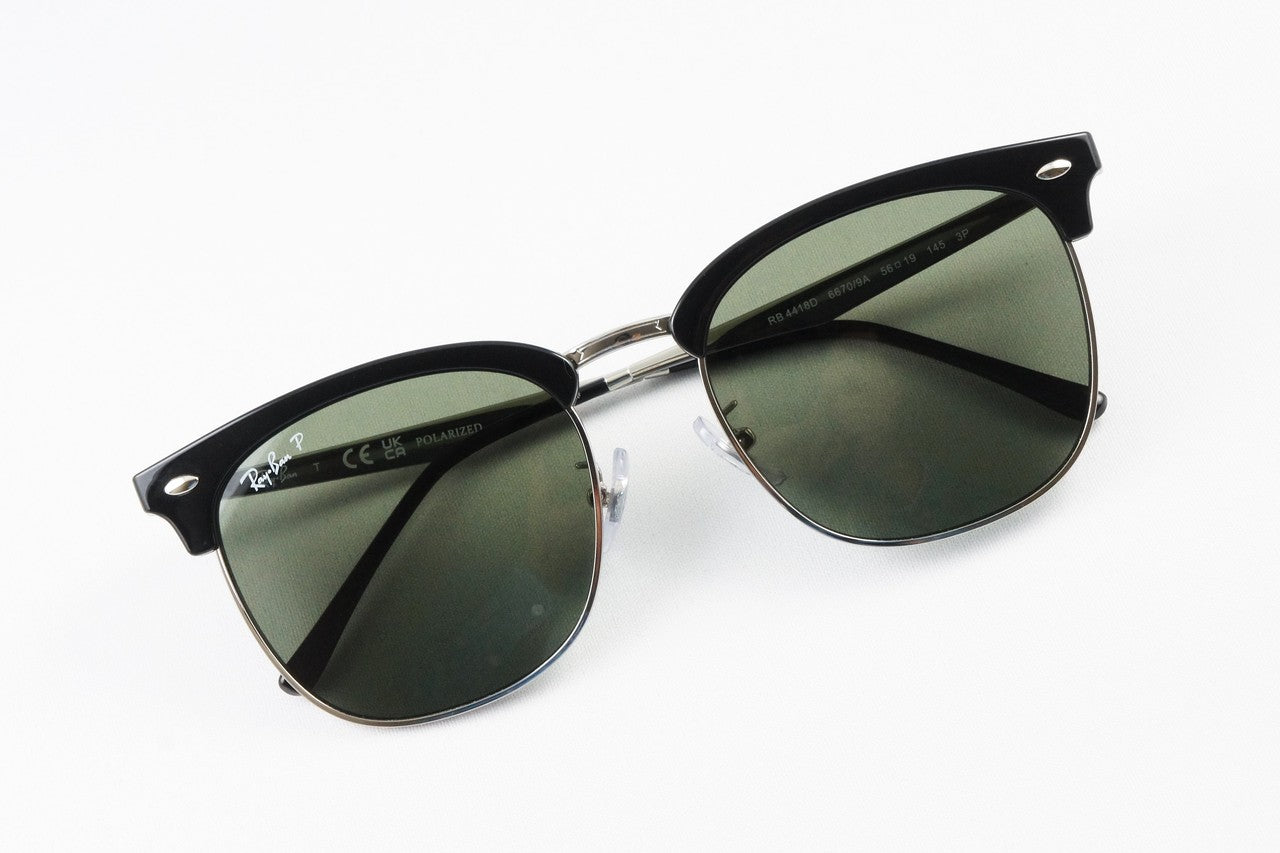 Ray-Ban 偏光 サングラス RB4418D 6670/9A 56サイズ ウェリントン CLUBMASTER クラブマスター サーモント ブロー クラシカル レイバン 正規品