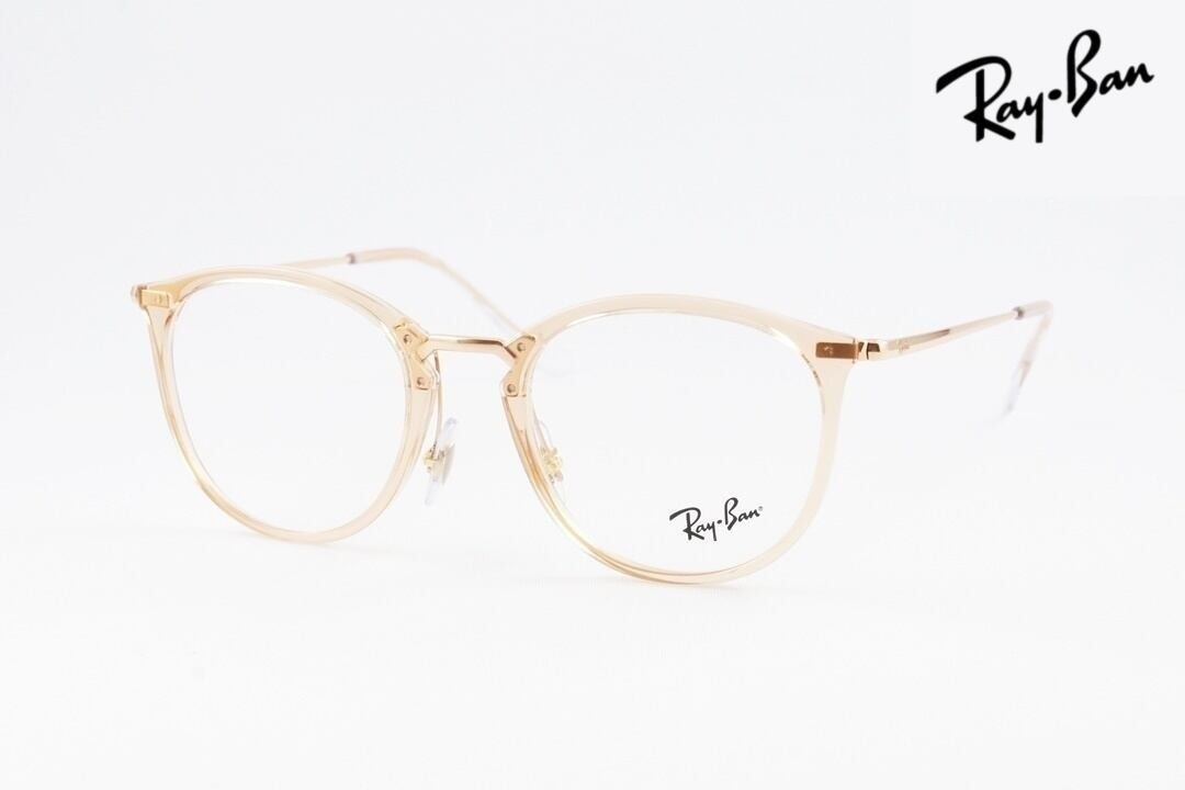 Ray-Ban クリア メガネ RX7140 8124 49サイズ 51サイズ ボスリントン ボストン ウェリントン 眼鏡 レイバン 正規品 RB7140