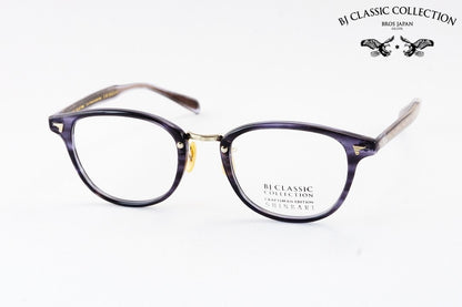BJ CLASSIC メガネ SHINBARI SH-C548 C-90-1T ウェリントン セルロイド クラシカル ヴィンテージ 芯張り BJクラシック 鯖江 日本製 正規品