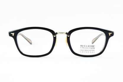BJ CLASSIC メガネ SHINBARI SH-C579 C-1-1 ウェリントン スクエア セルロイド クラシカル ヴィンテージ 芯張り BJクラシック シンバリ 鯖江 日本製 正規品