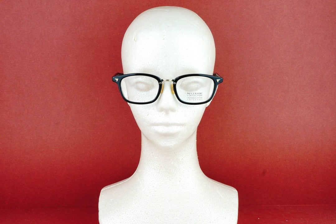 BJ CLASSIC メガネ SHINBARI SH-C579 C-1-1T スクエア ウエリントン セルロイド クラシカル ヴィンテージ 芯張り BJクラシック シンバリ 鯖江 日本製 正規品