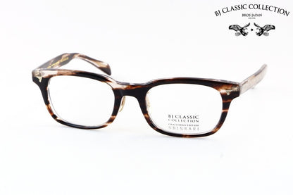 BJ CLASSIC メガネ SHINBARI SH-P503A C-30T スクエア ウエリントン セルロイド チタン クラシカル ヴィンテージ 芯張り BJクラシック シンバリ 鯖江 日本製 正規品