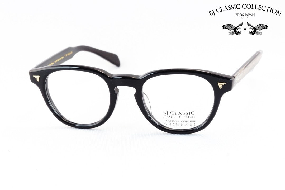 BJ CLASSIC メガネ SHINBARI SH-P569 C-1T ウェリントン セルロイド クラシカル ヴィンテージ 芯張り BJクラシック シンバリ 鯖江 日本製 正規品