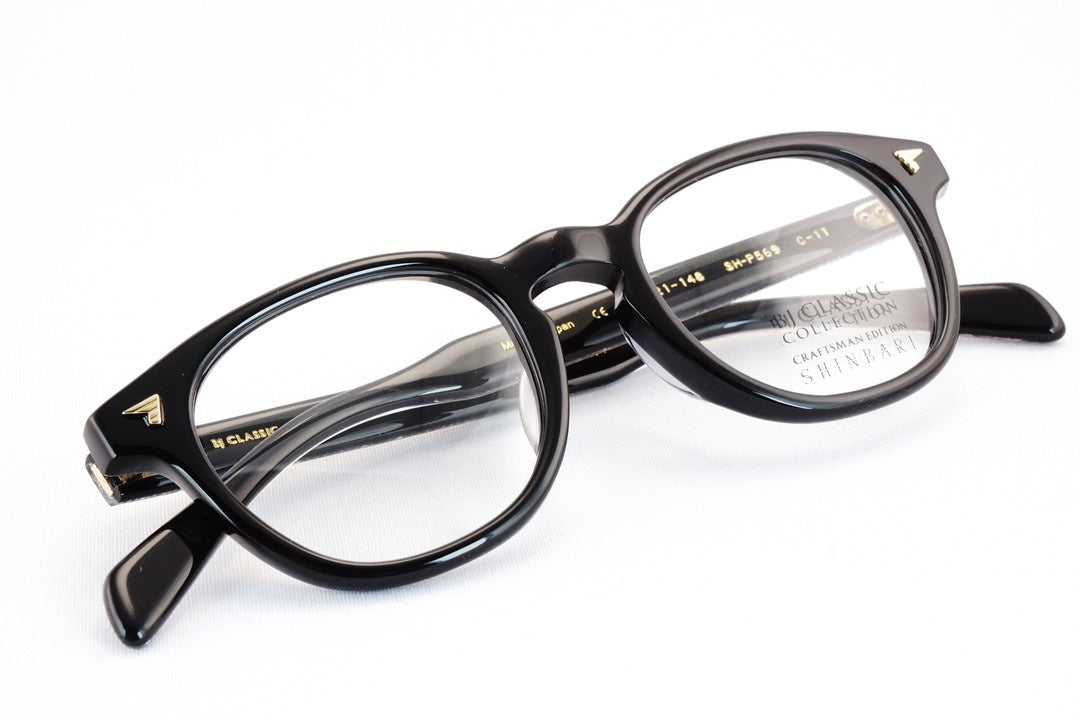 BJ CLASSIC メガネ SHINBARI SH-P569 C-1T ウェリントン セルロイド クラシカル ヴィンテージ 芯張り BJクラシック シンバリ 鯖江 日本製 正規品