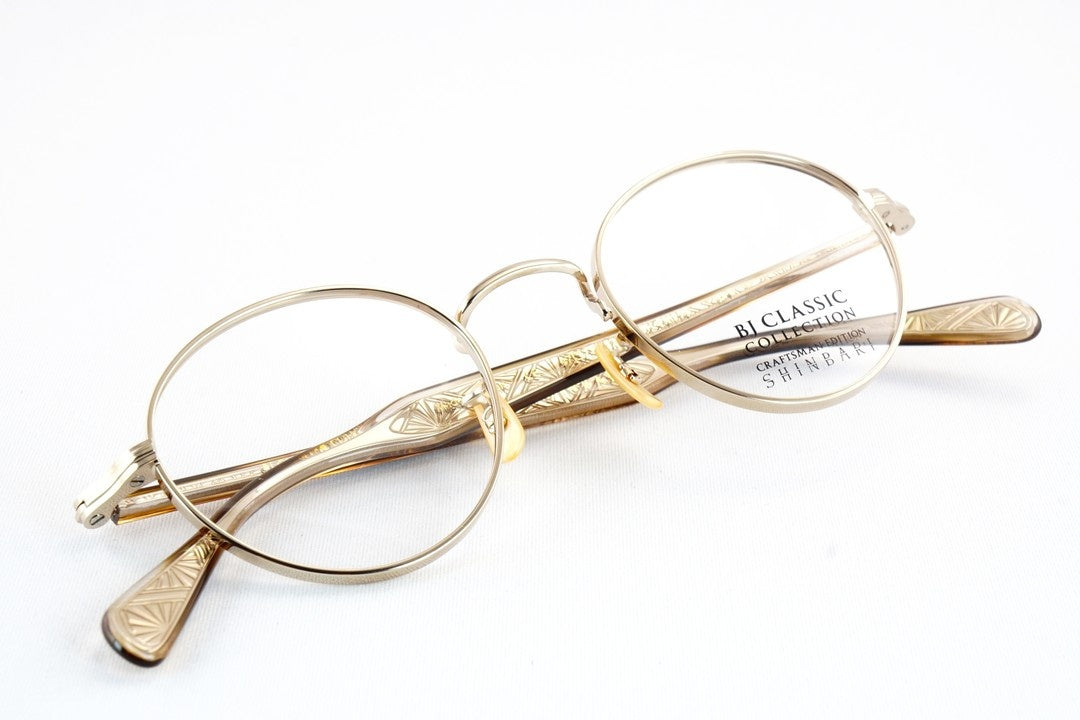 BJ CLASSIC メガネ SHINBARI SH-PM114 C-1 ボストン チタン クラシカル ヴィンテージ 芯張り BJクラシック シンバリ 鯖江 日本製 正規品