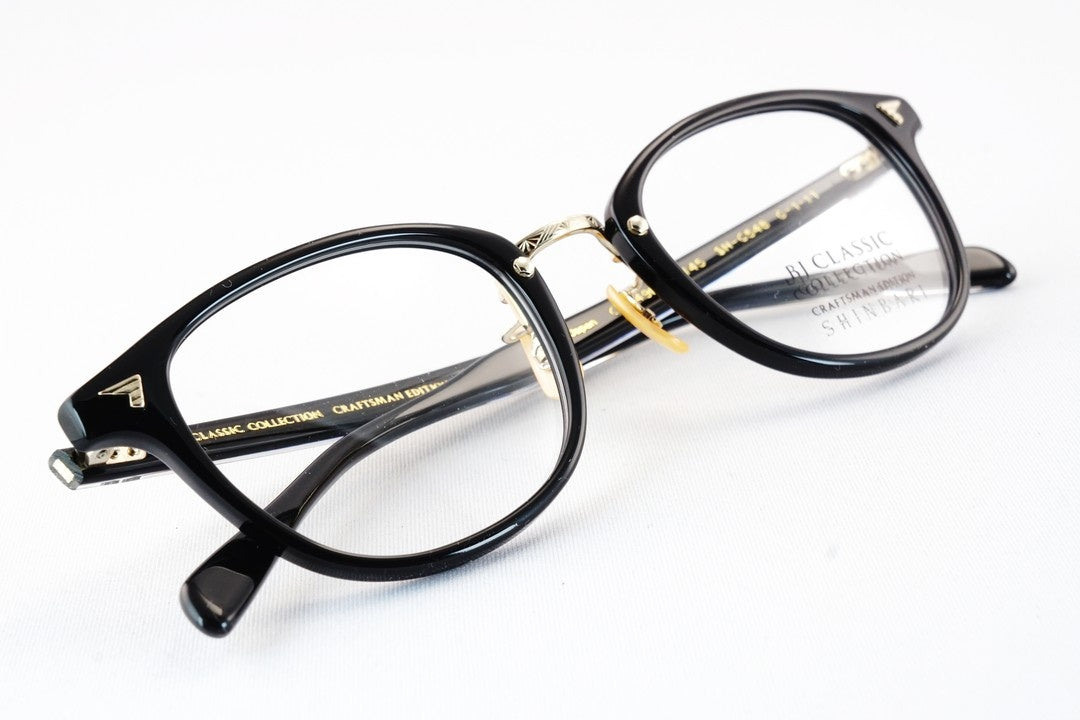 BJ CLASSIC メガネ SHINBARI SH-C548 C-1-1T ウェリントン セルロイド クラシカル ヴィンテージ 芯張り BJクラシック 鯖江 日本製 正規品