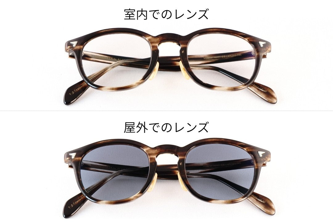 BJ CLASSIC 調光 サングラス SUNSHIFT S-P551 C-30 サンシフト ウェリントン セルロイド チタン クラシカル BJクラシック 鯖江 日本製 正規品