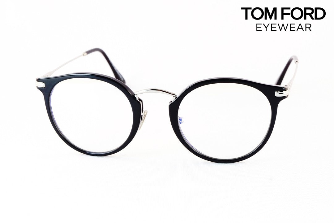 TOM FORD ブルーライトカット TF5714-D-B 001 ボストン 丸メガネ メンズ レディース 眼鏡 おしゃれ アジアンフィット メガネ トムフォード