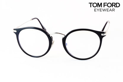 TOM FORD ブルーライトカット TF5714-D-B 001 ボストン 丸メガネ メンズ レディース 眼鏡 おしゃれ アジアンフィット メガネ トムフォード
