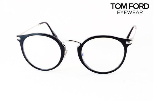 TOM FORD ブルーライトカット TF5714-D-B 001 ボストン 丸メガネ メンズ レディース 眼鏡 おしゃれ アジアンフィット メガネ トムフォード