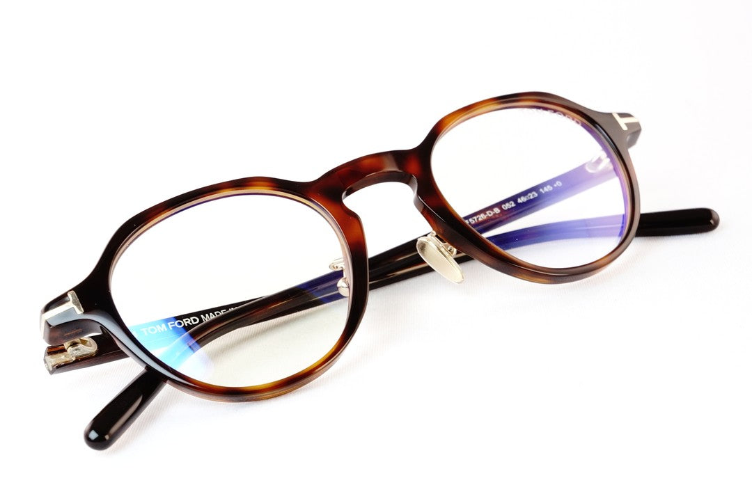 TOM FORD ブルーライトカット TF5726-D-B 052 クラウンパントボストン メンズ レディース おしゃれ アジアンフィット メガネ トムフォード