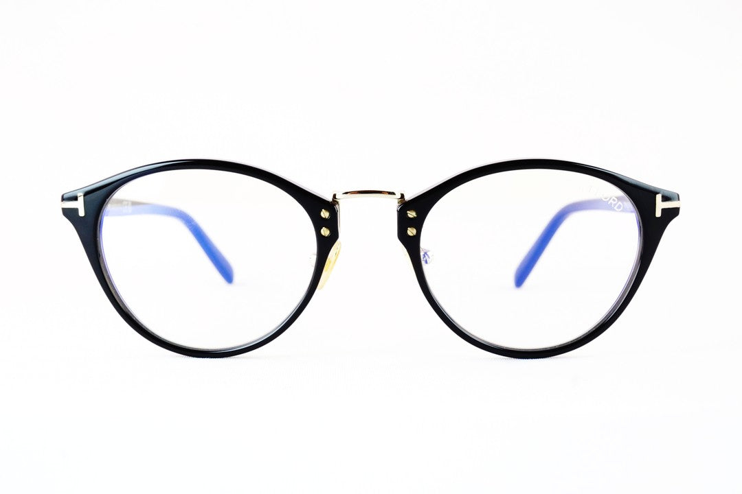TOM FORD ブルーライトカット TF5728-D-B 001 ボスリントン ウェリントン ボストン メンズ レディース 眼鏡 アジアンフィット メガネ コンビネーション トムフォード