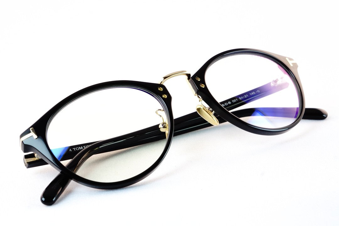 TOM FORD ブルーライトカット TF5728-D-B 001 ボスリントン ウェリントン ボストン メンズ レディース 眼鏡 アジアンフィット メガネ コンビネーション トムフォード