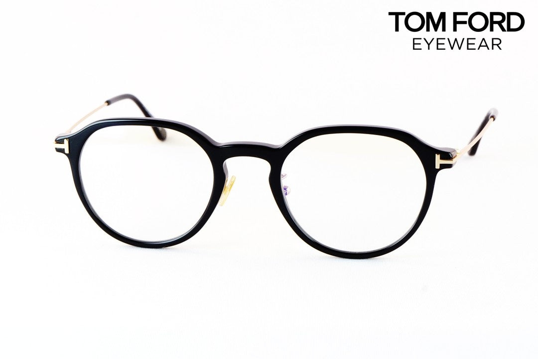 TOM FORD ブルーライトカット TF5777-D-B 001 ウェリントン クラシカル セルフレーム メガネ フレーム トムフォード