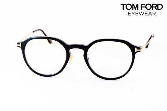 TOM FORD ブルーライトカット TF5777-D-B 001 ウェリントン クラシカル セルフレーム メガネ フレーム トムフォード
