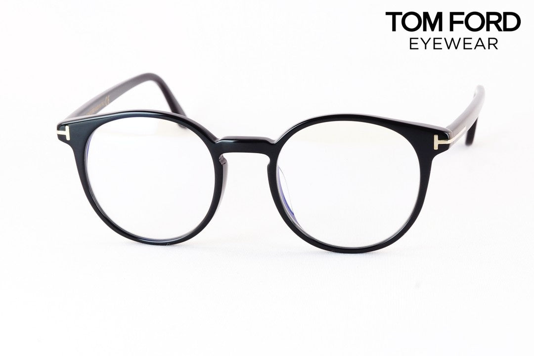 TOM FORD ブルーライトカット TF5796-K-B 001 ボストン クラシカル セルフレーム メガネ フレーム トムフォード