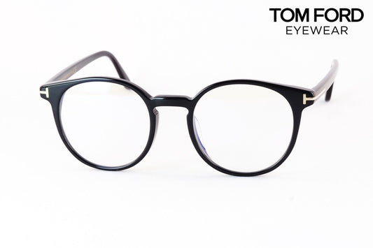 TOM FORD ブルーライトカット TF5796-K-B 001 ボストン クラシカル セルフレーム メガネ フレーム トムフォード