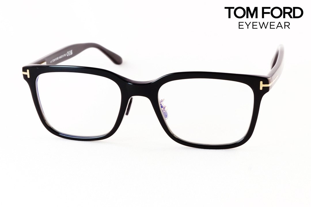 TOM FORD ブルーライトカット TF5853-D-B ECO 001 スクエア メンズ レディース 眼鏡 アジアンフィット メガネ トムフォード