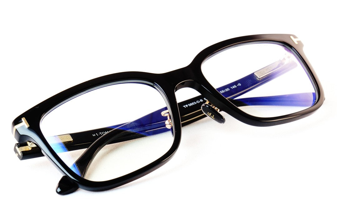 TOM FORD ブルーライトカット TF5853-D-B ECO 001 スクエア メンズ レディース 眼鏡 アジアンフィット メガネ トムフォード