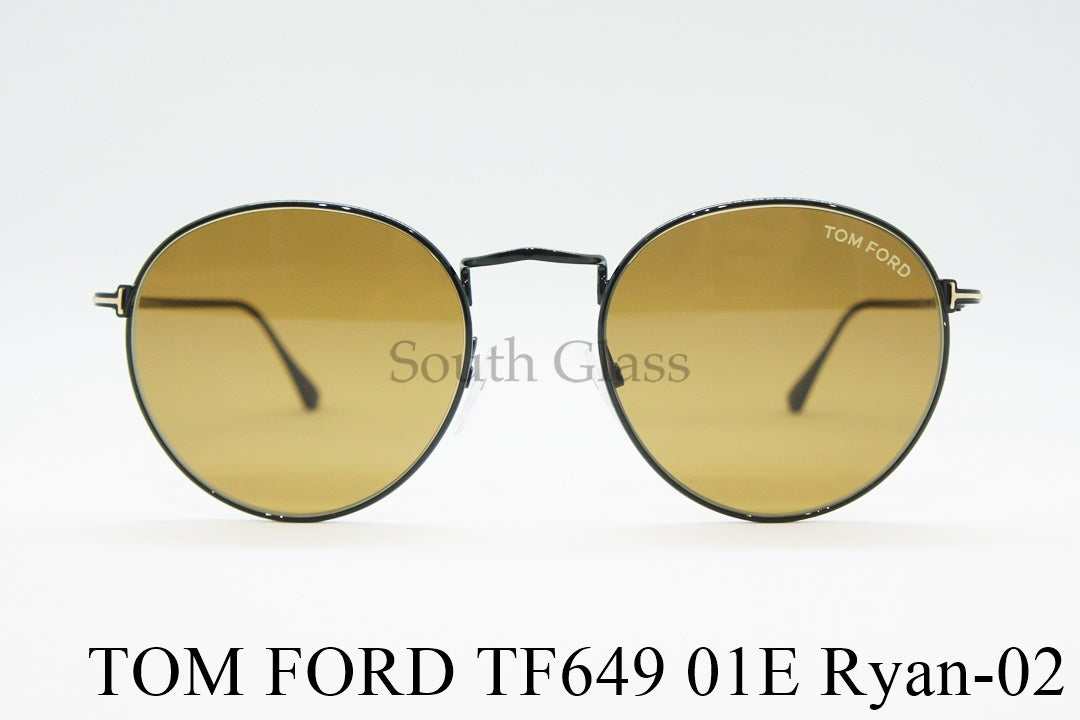 TOM FORD サングラス TF649 01E Ryan-02 ラウンド フレーム メタル メンズ レディース メガネ 眼鏡 おしゃれ アジアンフィット トムフォード UV